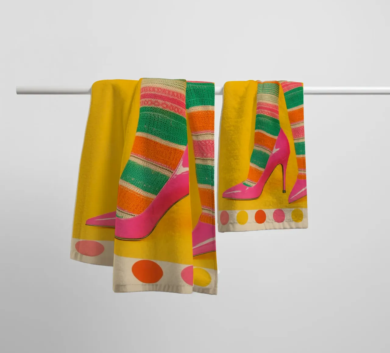 Tacchi alti moda rosa asciugamano da bagno da Carinaprint
