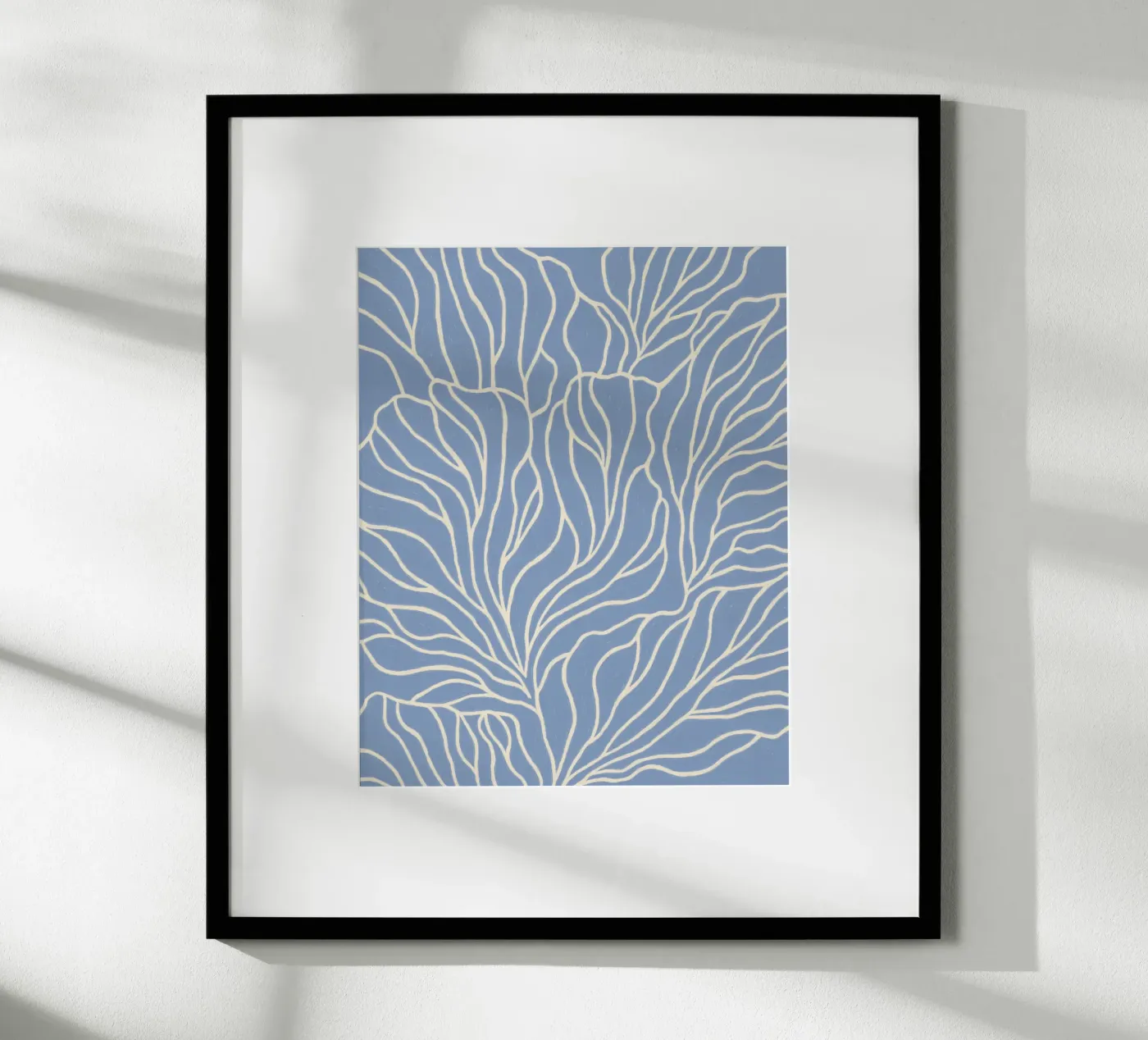 Light blue flower pattern poster by Carinaprint