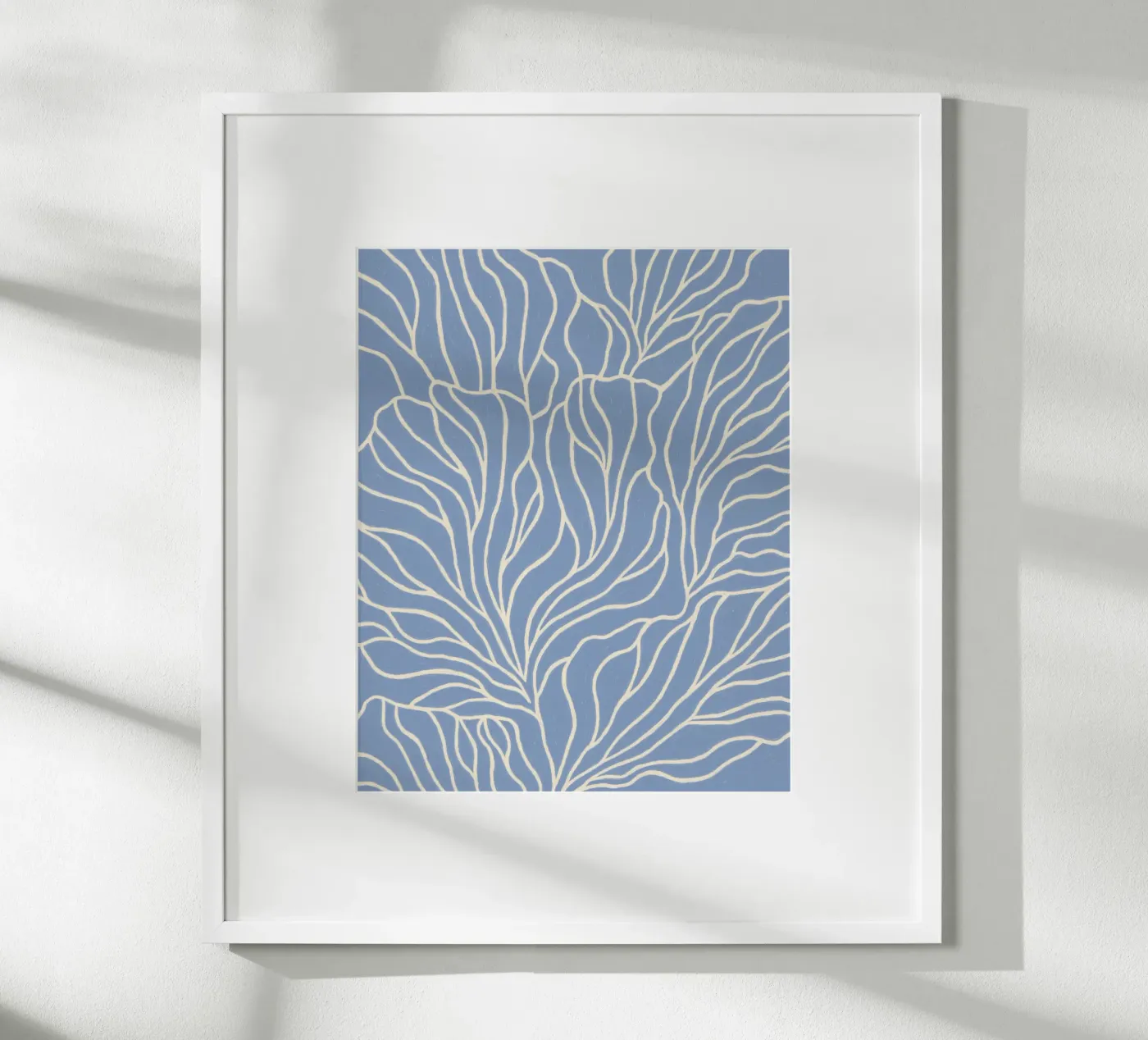 Light blue flower pattern poster by Carinaprint