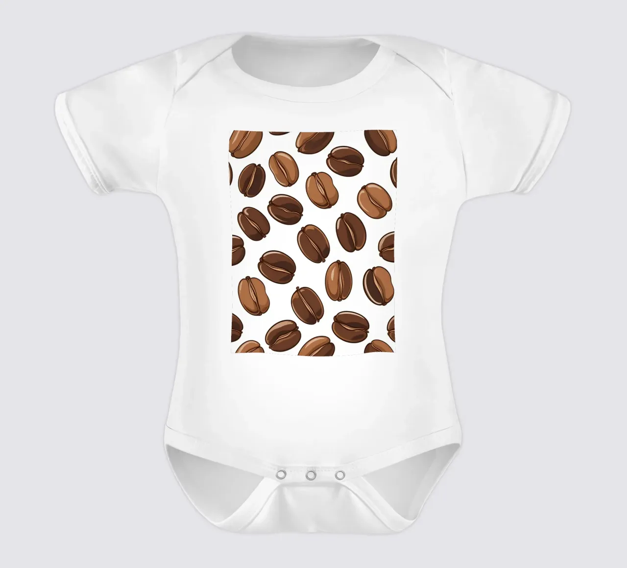 Modello di chicchi di caffè body neonato maniche corte da LIFESTYLE OBJECTS