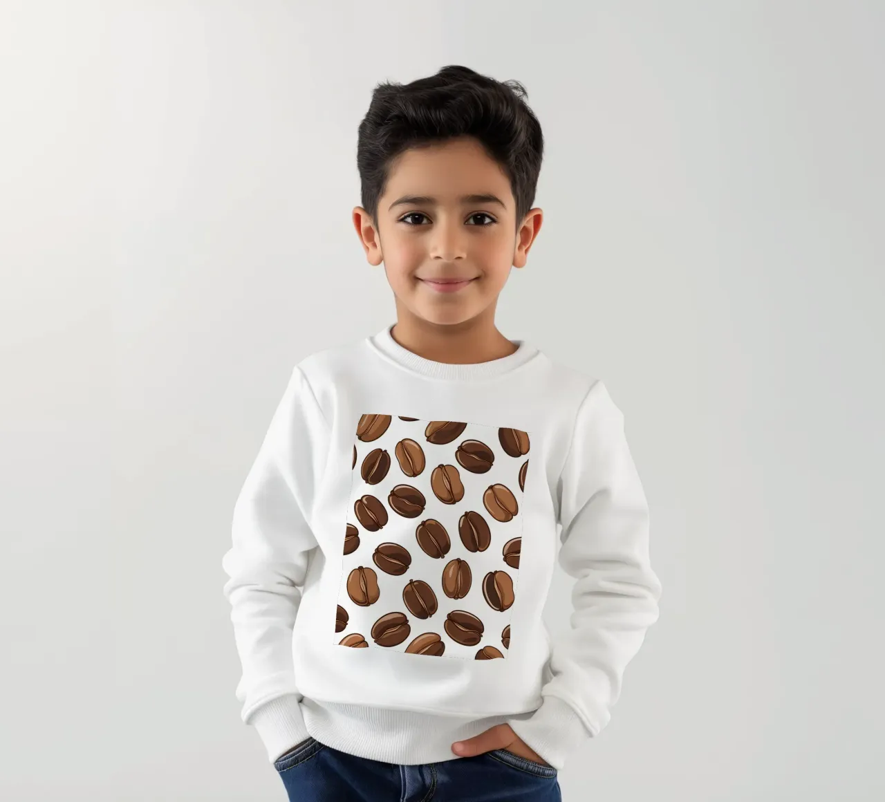 Modello di chicchi di caffè felpa bambino da LIFESTYLE OBJECTS