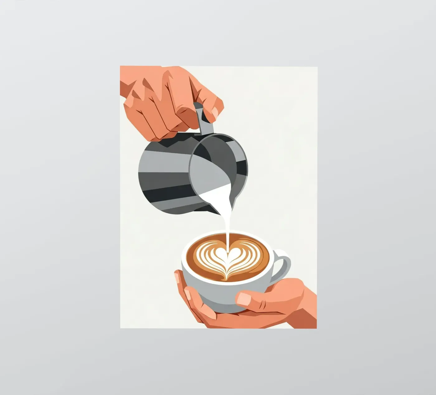 barista hands latte art Sticker von LIFESTYLE OBJECTS