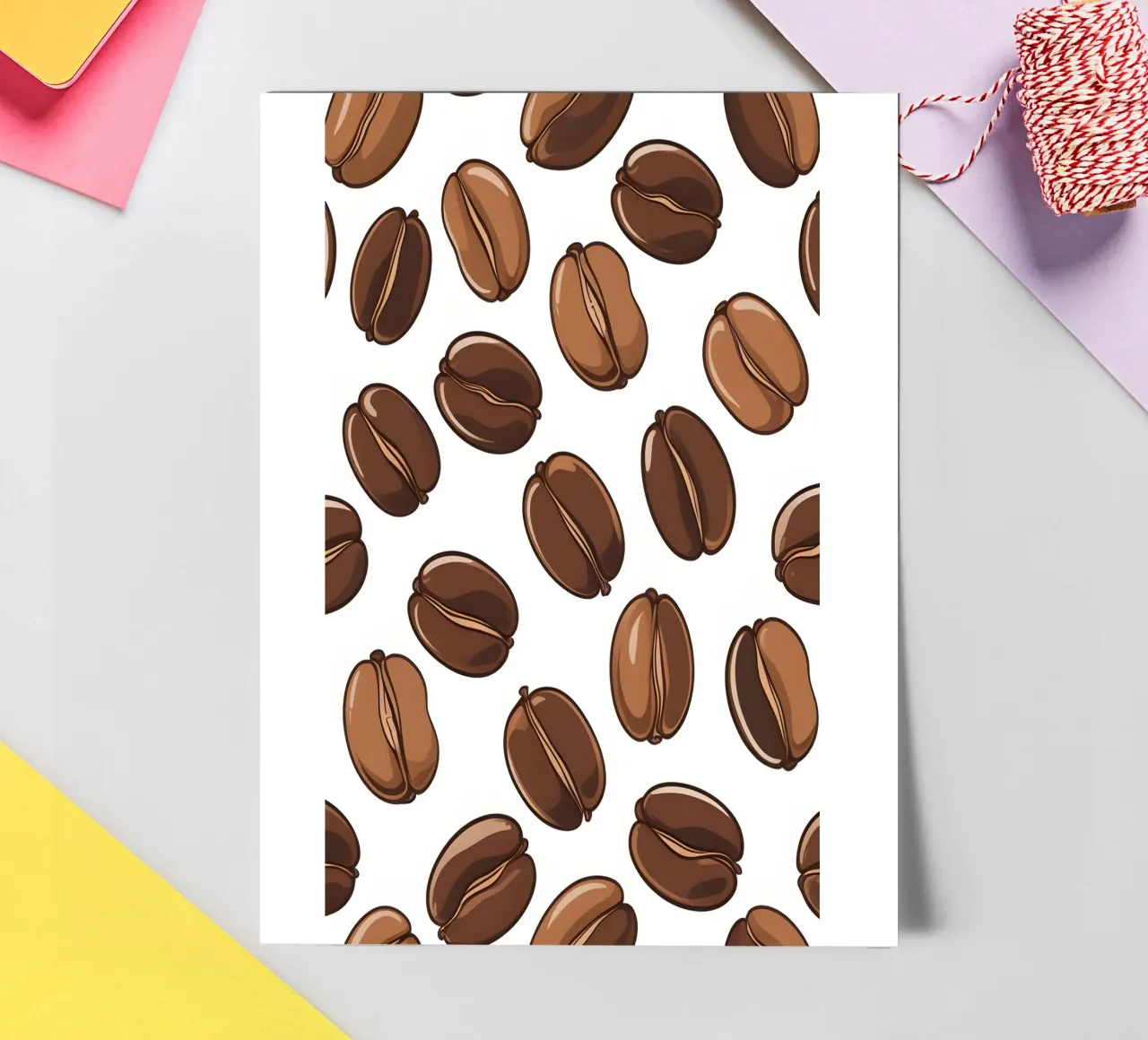 Coffee beans pattern sticker sheet by LIFESTYLE OBJECTS