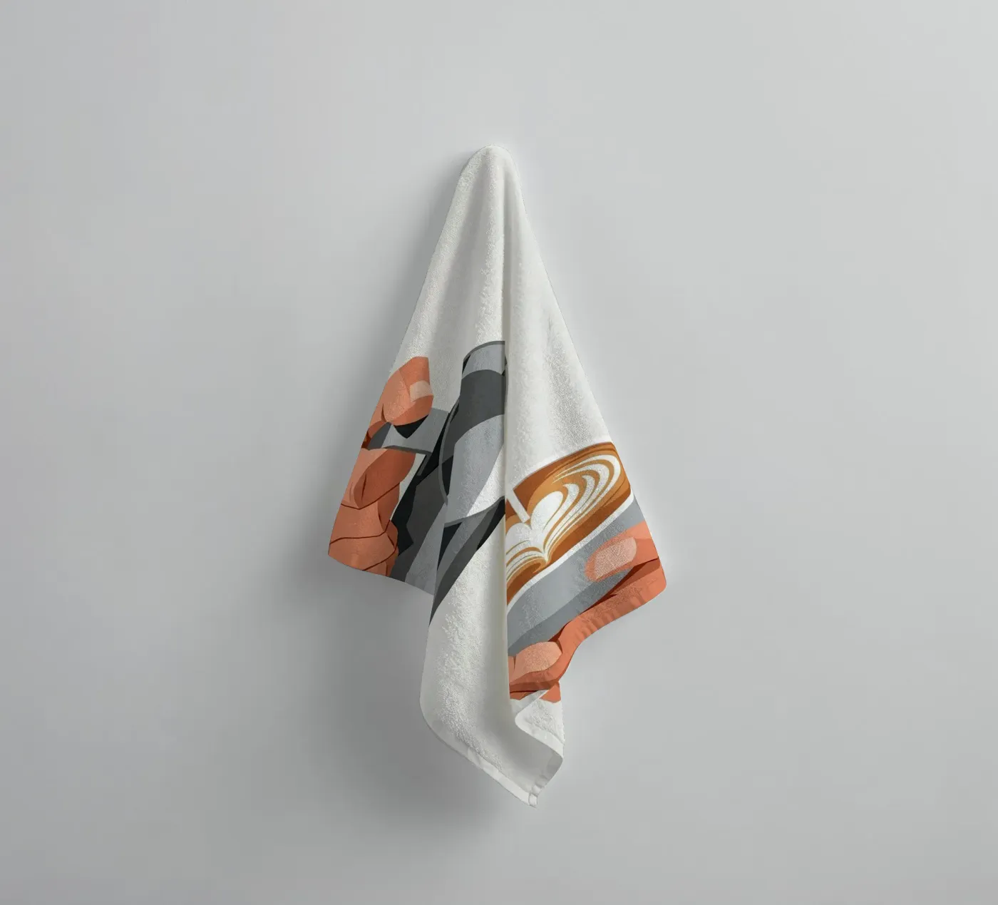 barista hands latte art serviette de bain de LIFESTYLE OBJECTS