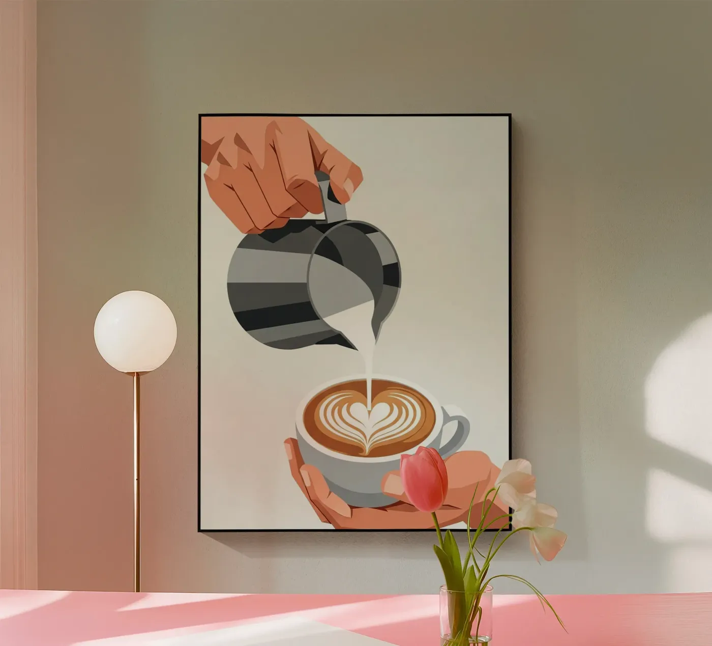 barista mani latte art plexiglass da LIFESTYLE OBJECTS