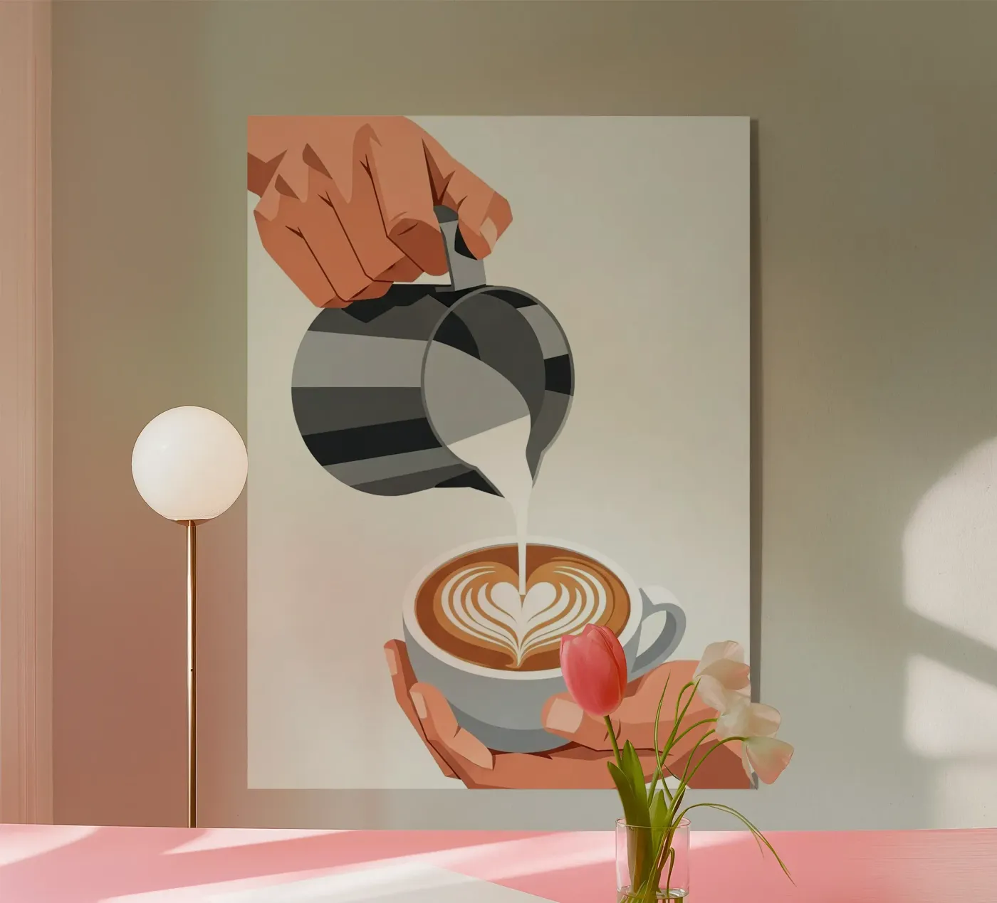 barista mani latte art plexiglass da LIFESTYLE OBJECTS