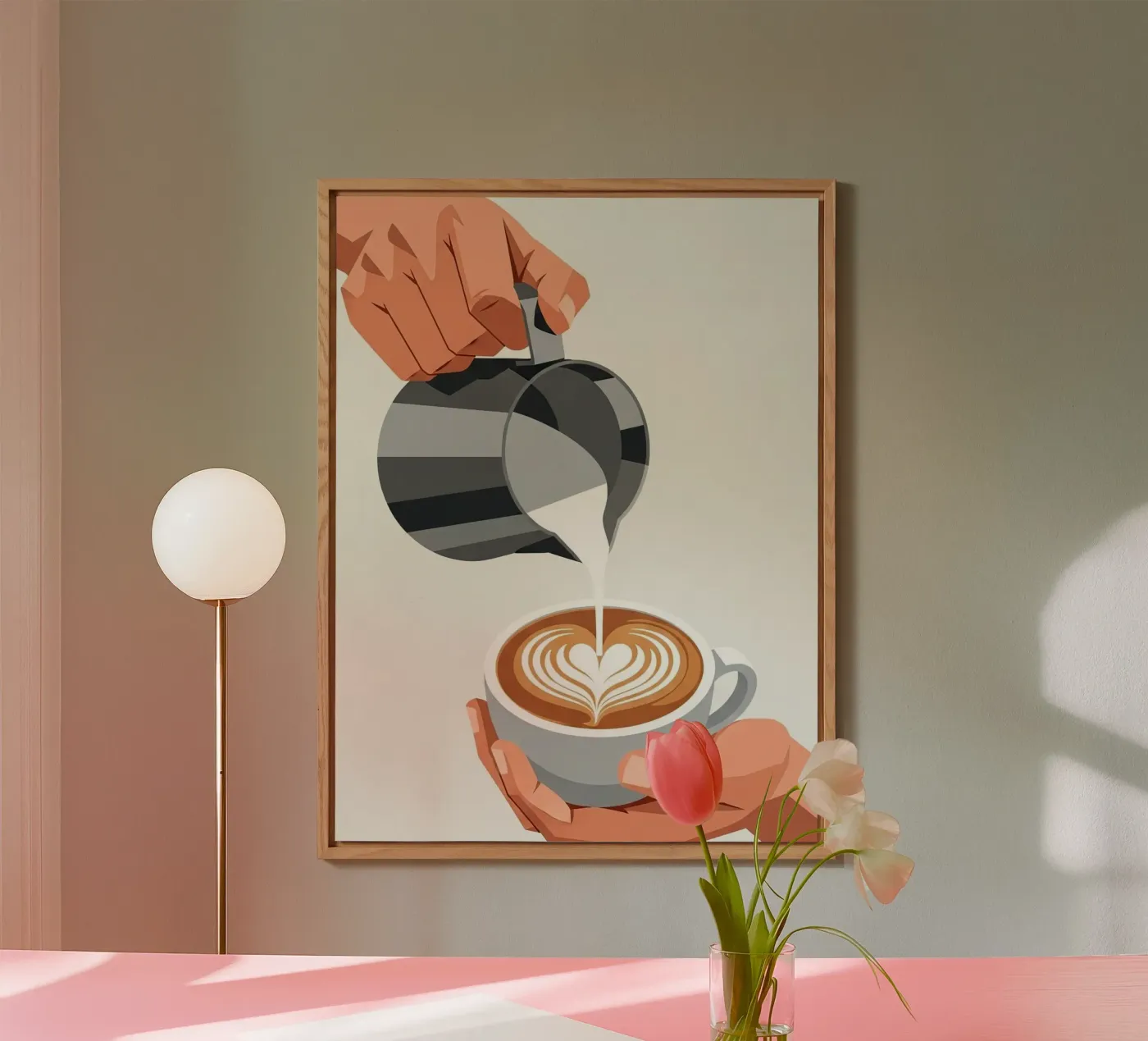 barista hands latte art forex plate by LIFESTYLE OBJECTS