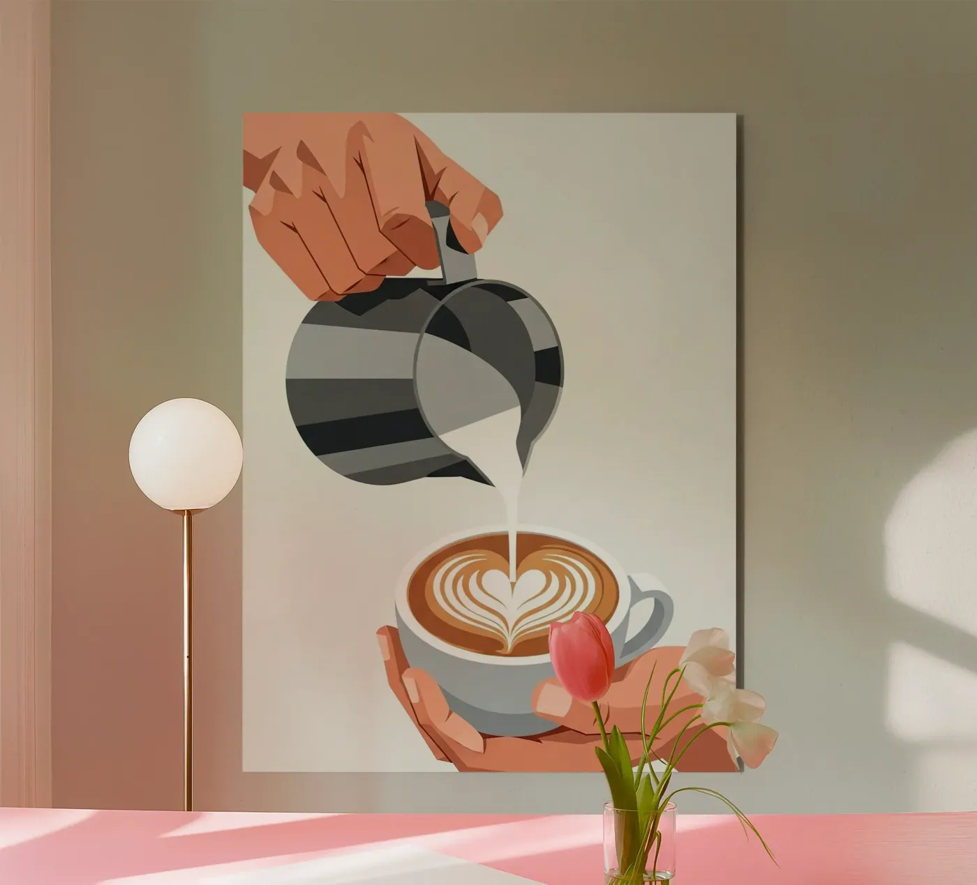 barista hands latte art forex plate by LIFESTYLE OBJECTS