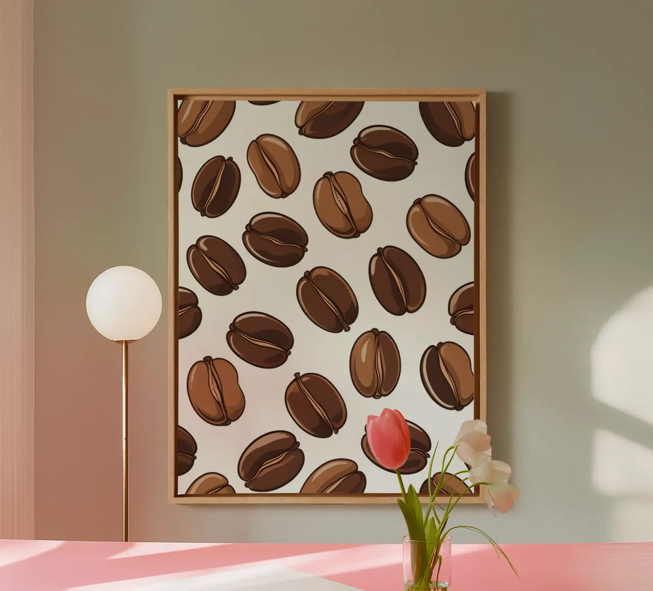 Coffee beans pattern canvas by LIFESTYLE OBJECTS