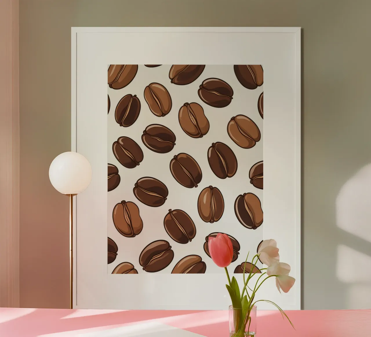 Coffee beans pattern poster by LIFESTYLE OBJECTS