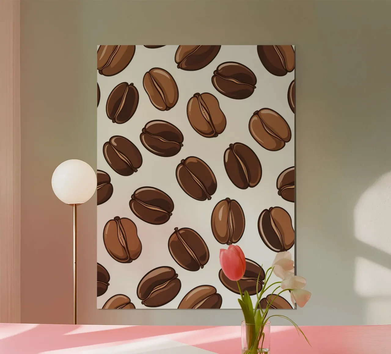 Coffee beans pattern poster by LIFESTYLE OBJECTS