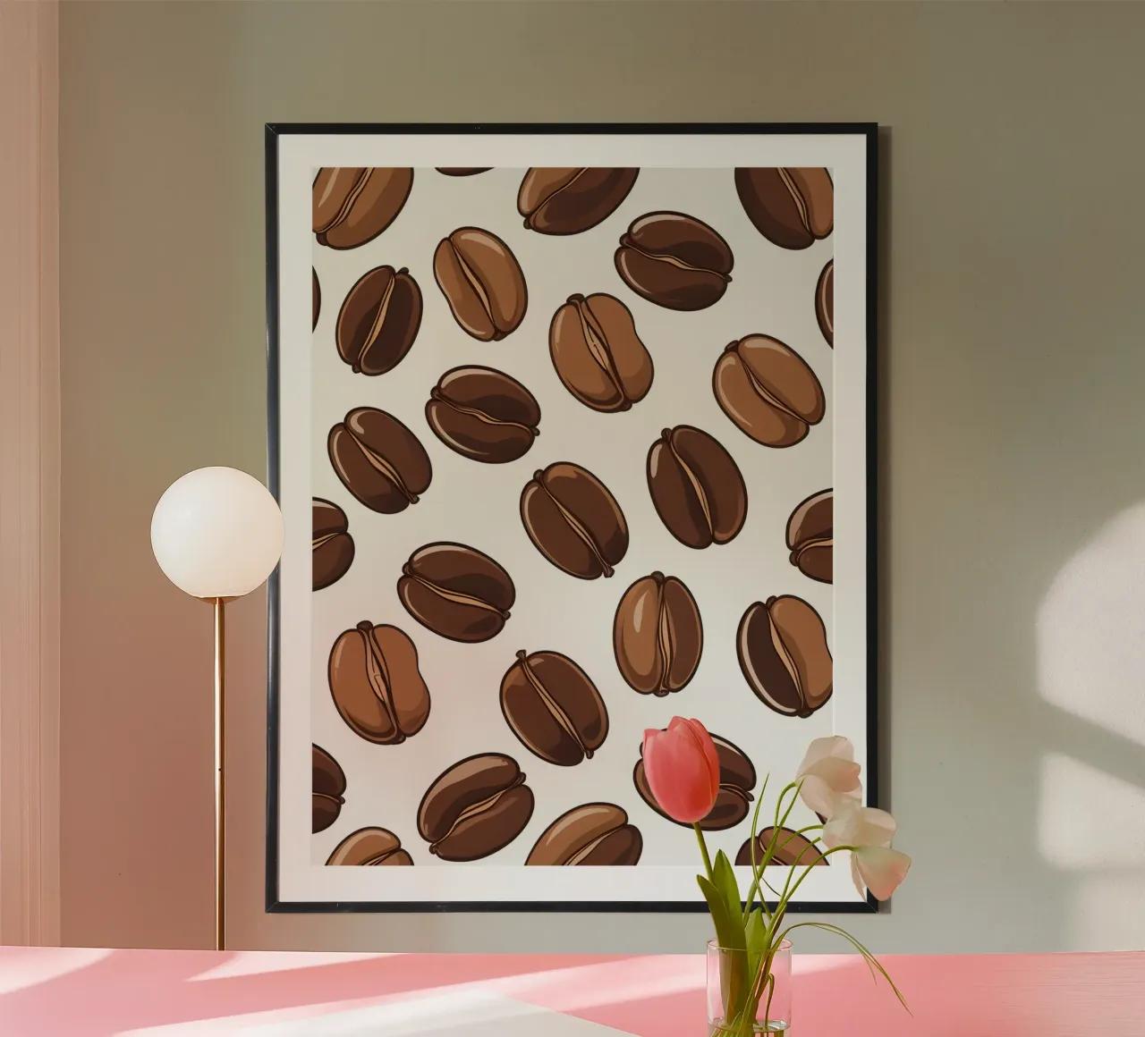 Coffee beans pattern poster by LIFESTYLE OBJECTS
