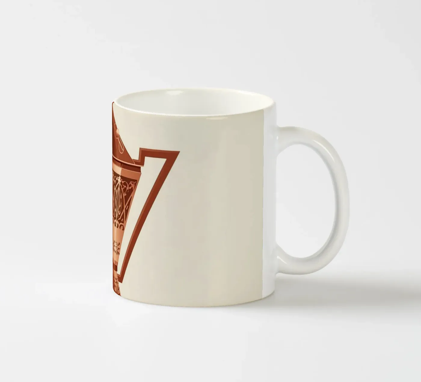 ornate copper cezve ceramic mug by LIFESTYLE OBJECTS