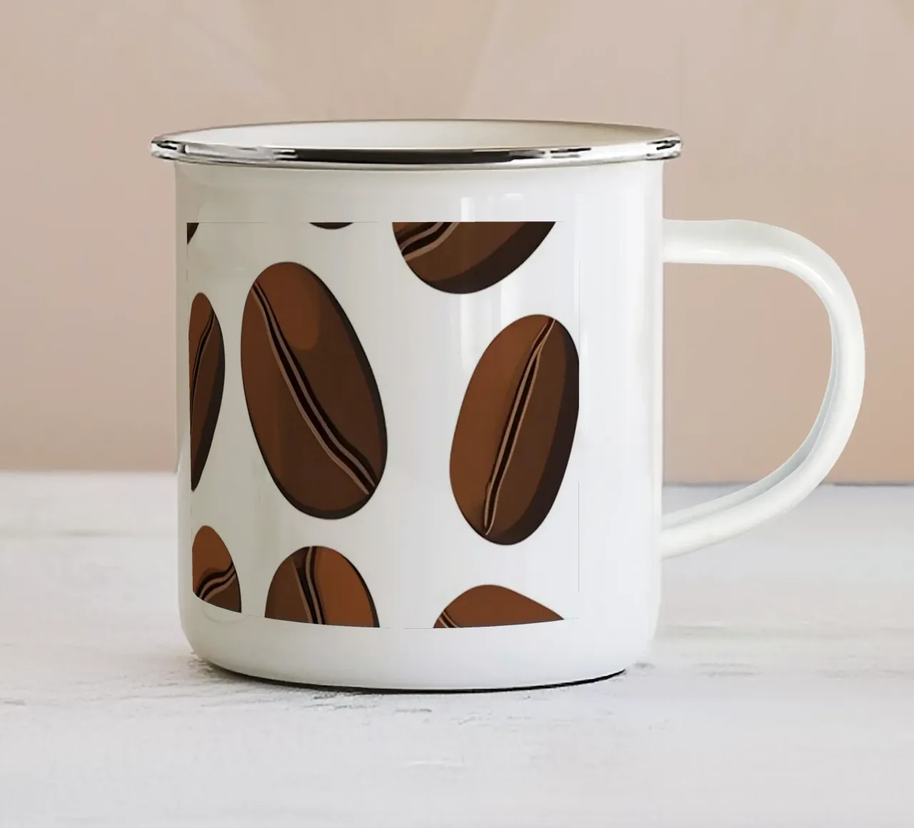 Modello di chicchi di caffè tazza in smalto da LIFESTYLE OBJECTS