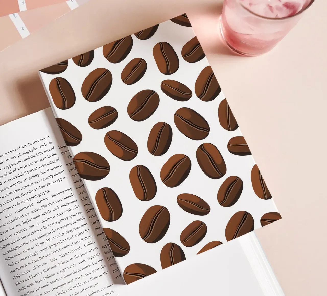 Coffee beans pattern notebook by LIFESTYLE OBJECTS