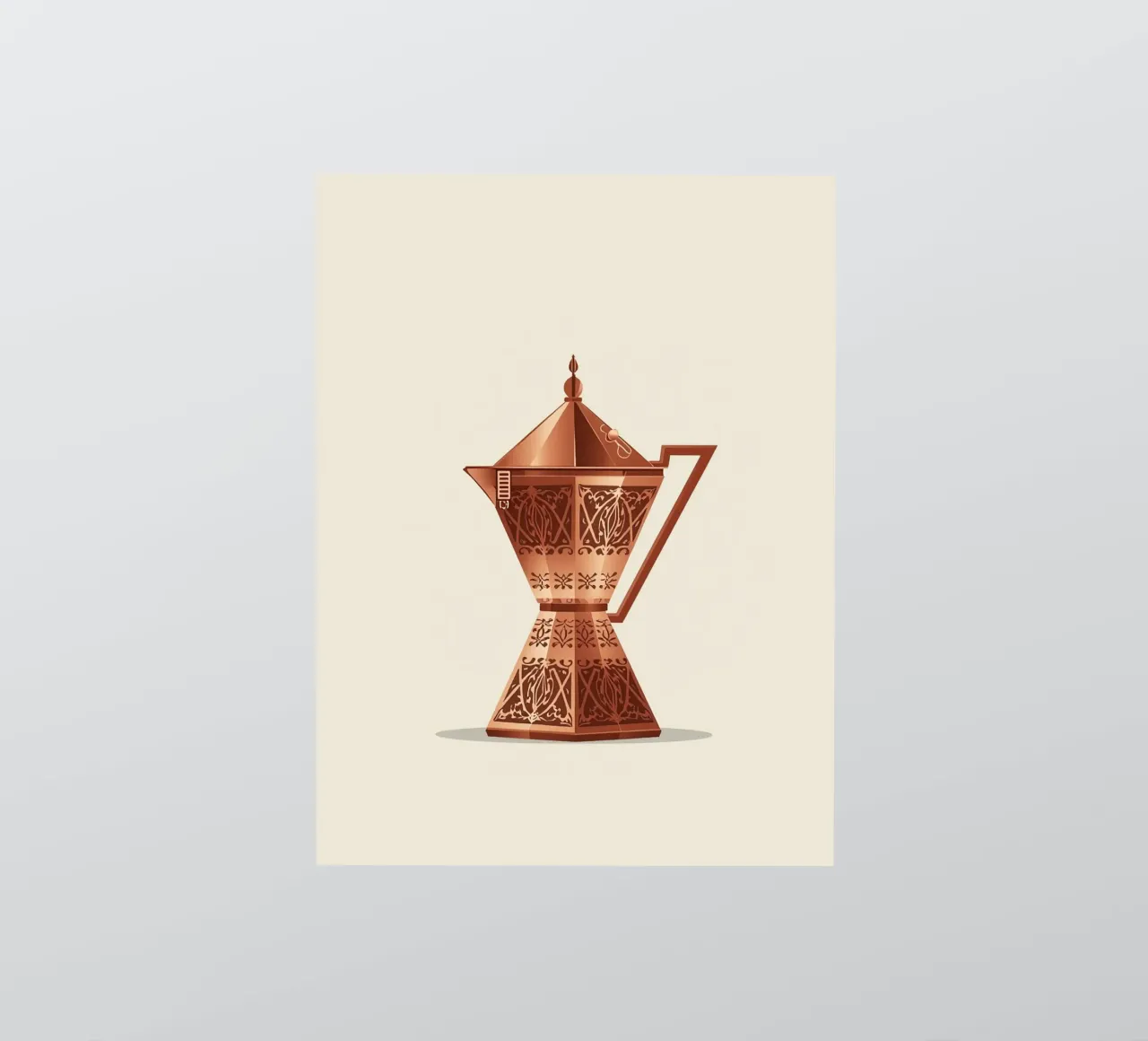 ornate copper cezve sticker by LIFESTYLE OBJECTS