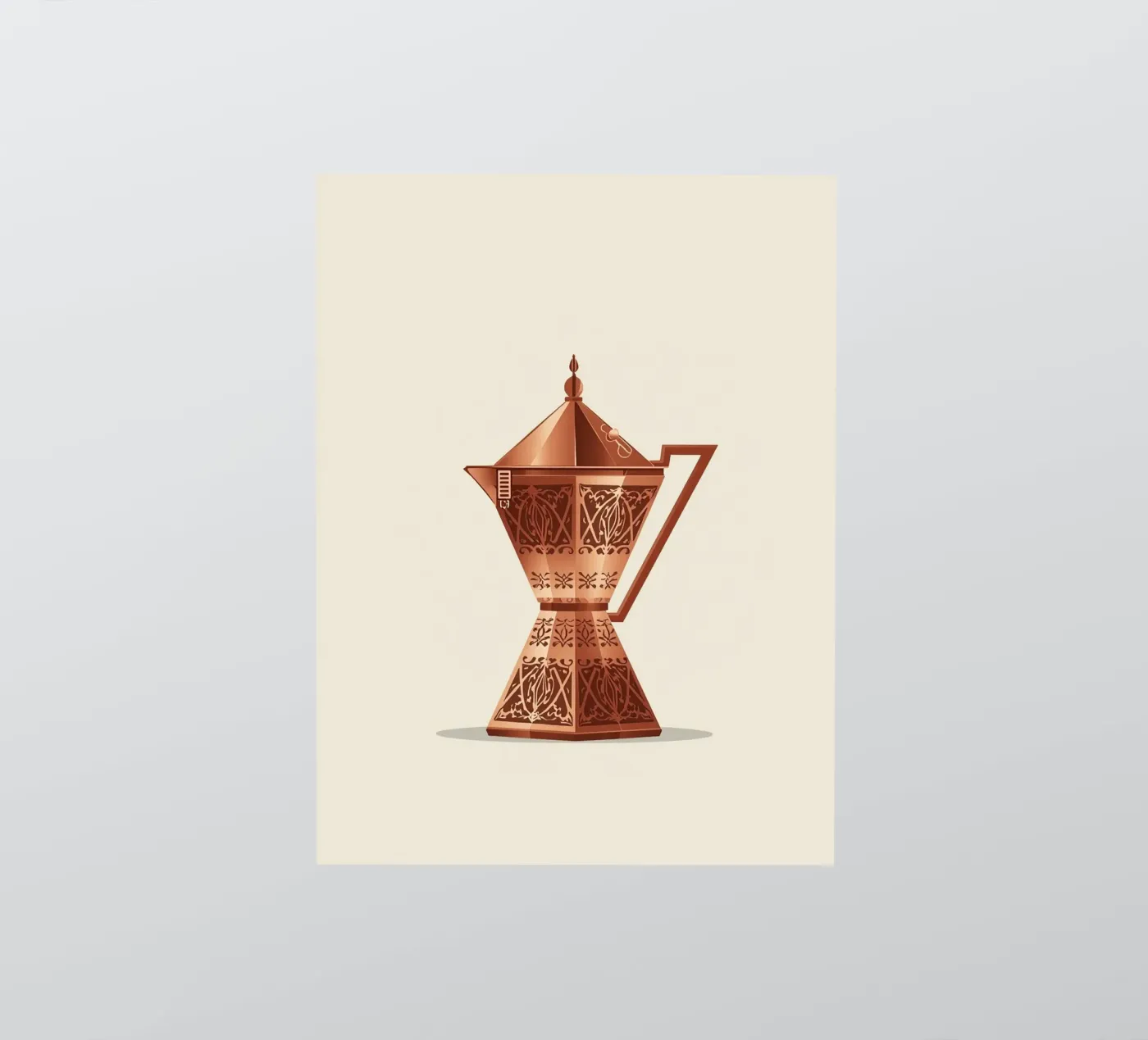 ornate copper cezve sticker by LIFESTYLE OBJECTS