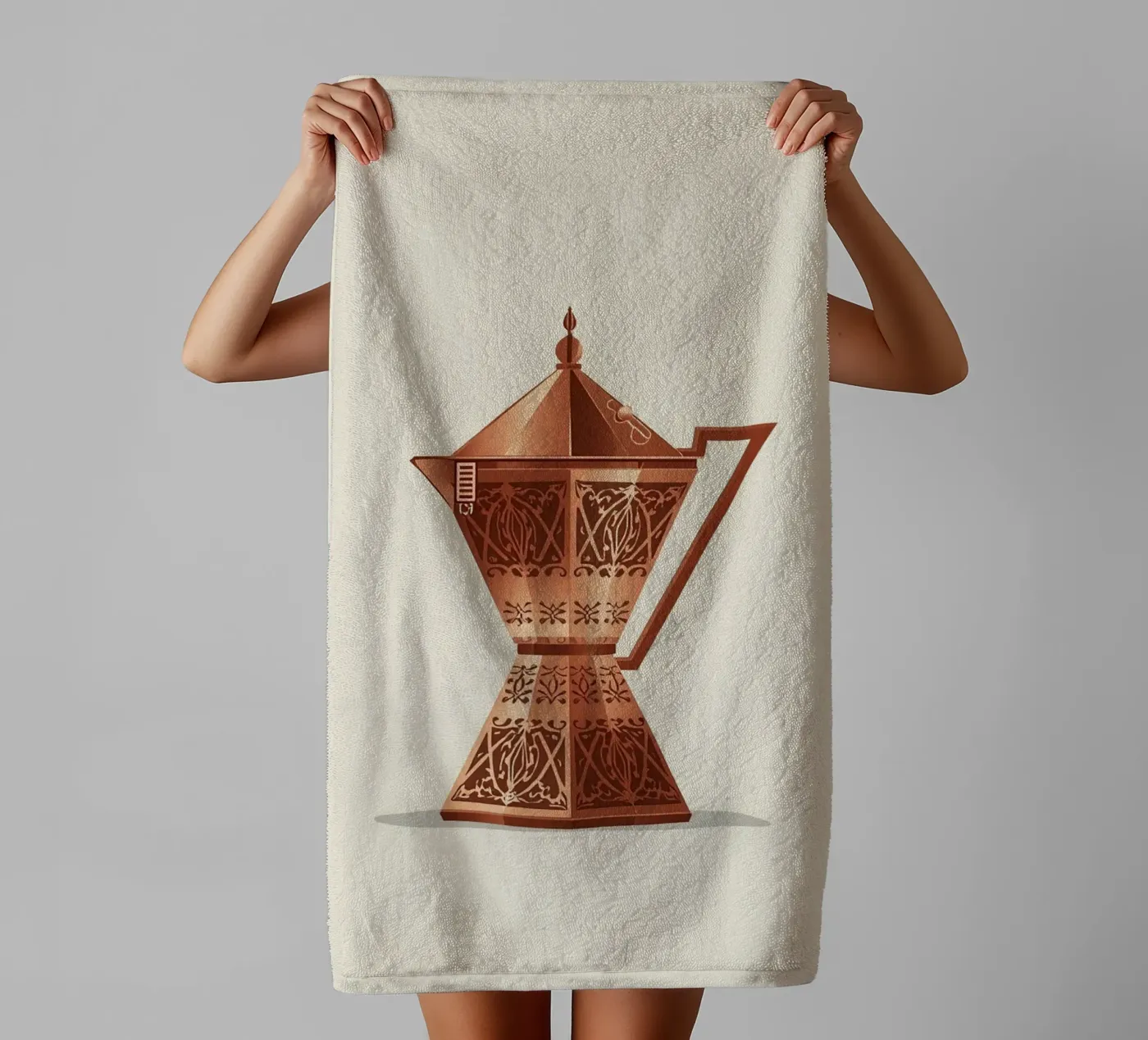 ornate copper cezve towel by LIFESTYLE OBJECTS