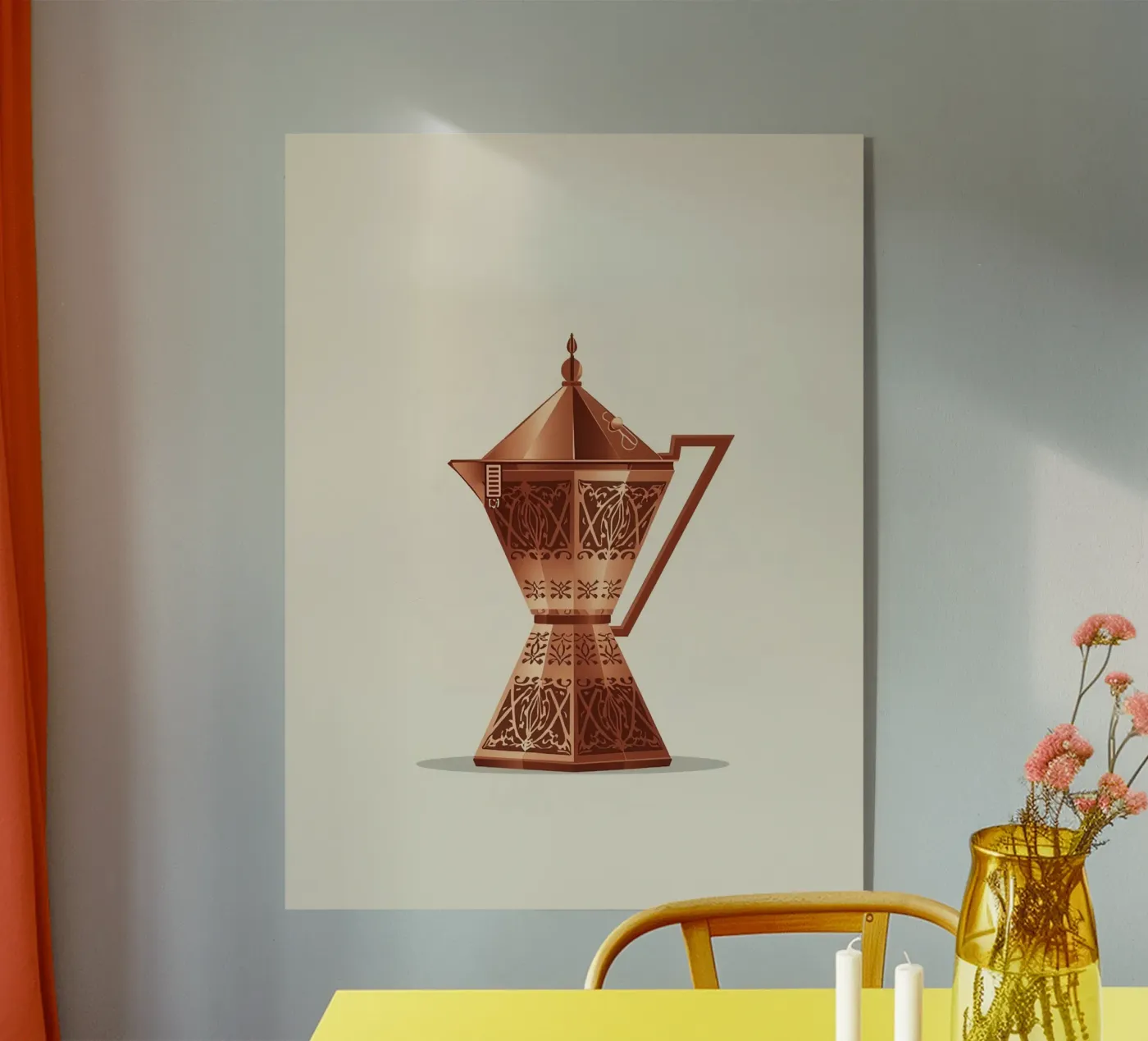 ornate copper cezve plexiglass da LIFESTYLE OBJECTS