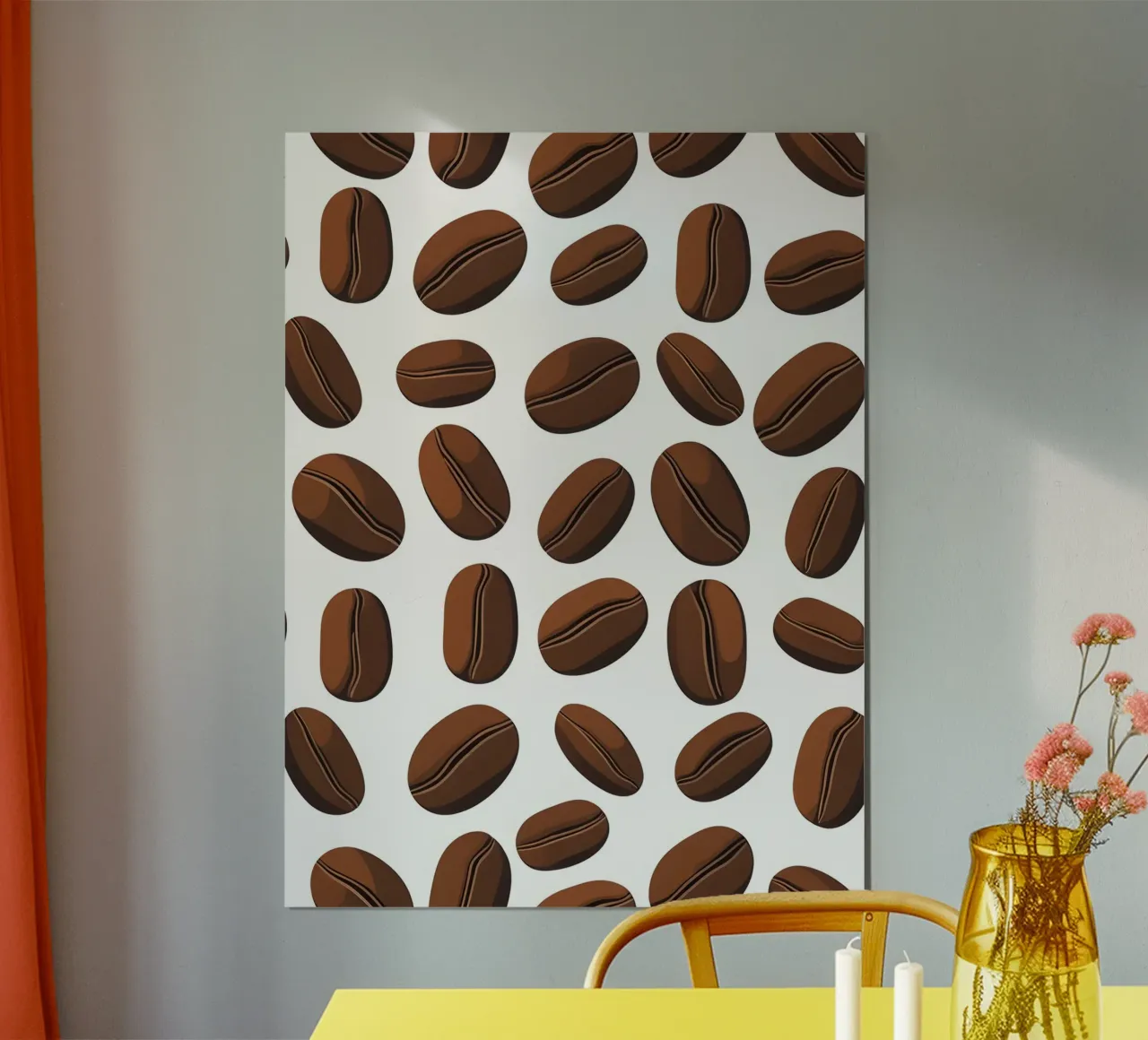 Coffee beans pattern poster by LIFESTYLE OBJECTS