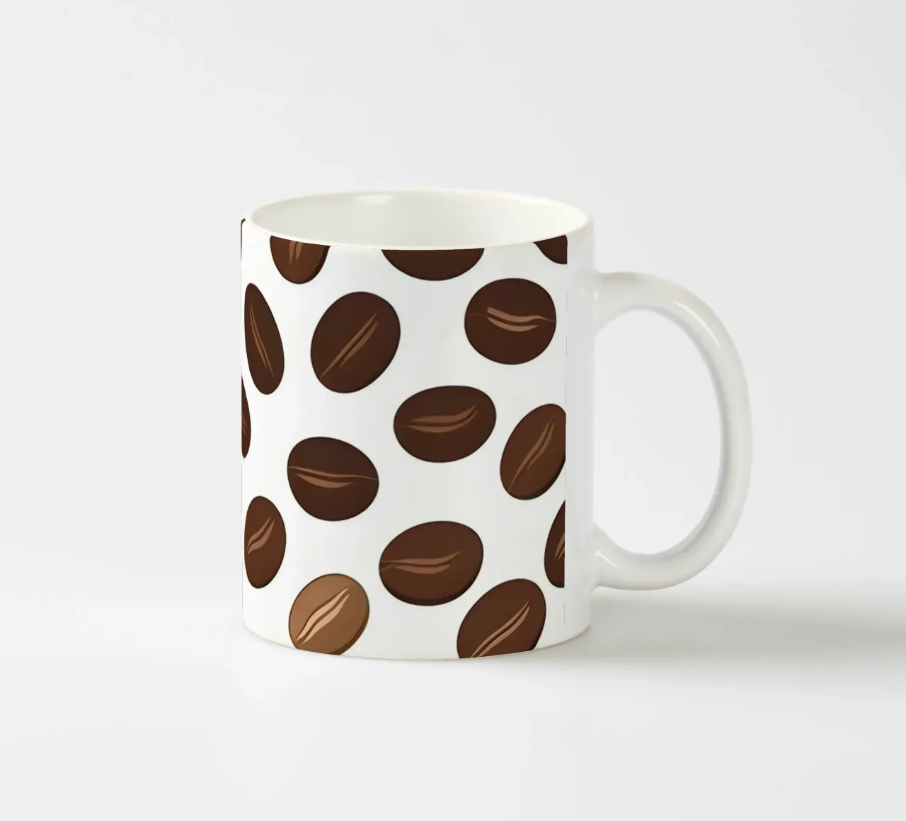 Coffee beans pattern ceramic mug by LIFESTYLE OBJECTS