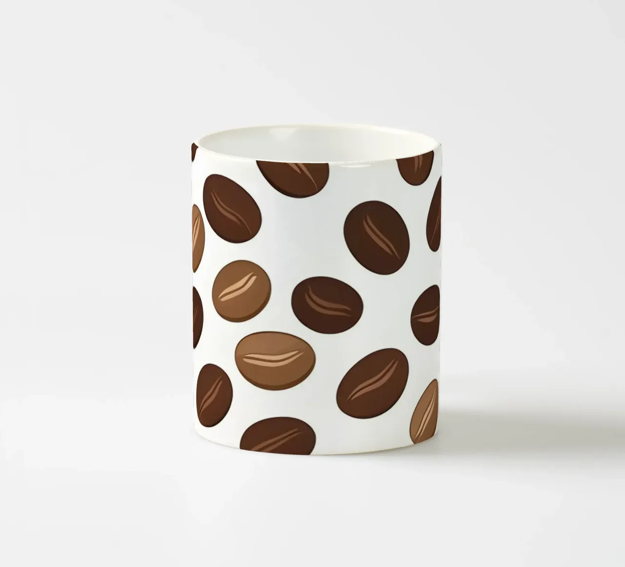 Coffee beans pattern ceramic mug by LIFESTYLE OBJECTS