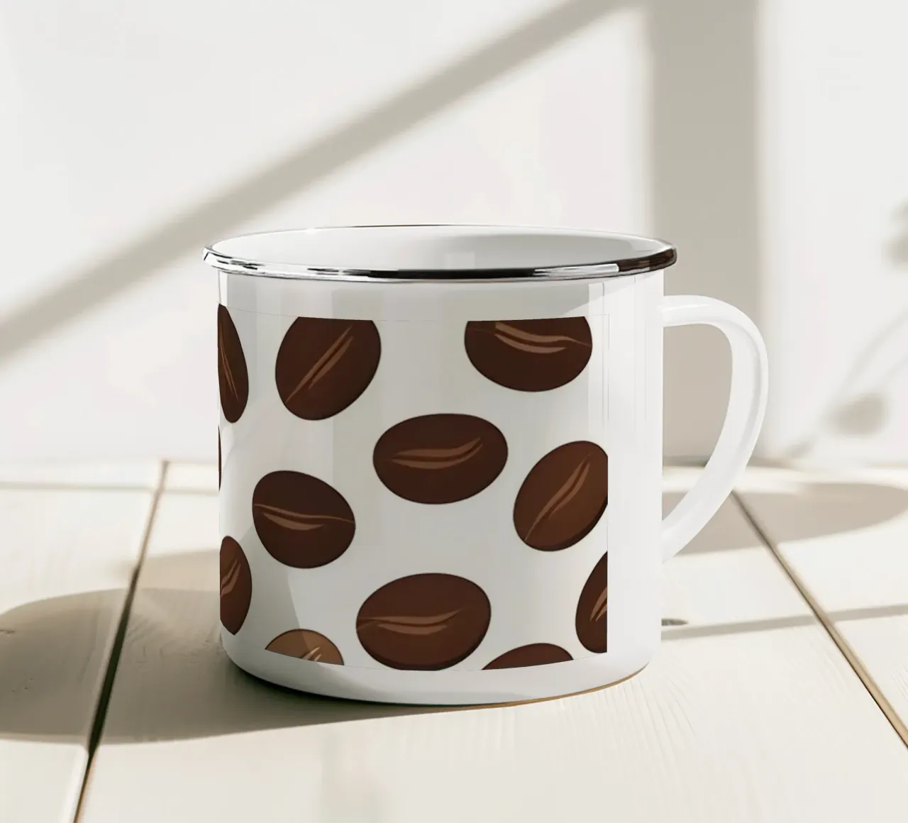 Motivo dei chicchi di caffè tazza in smalto da LIFESTYLE OBJECTS