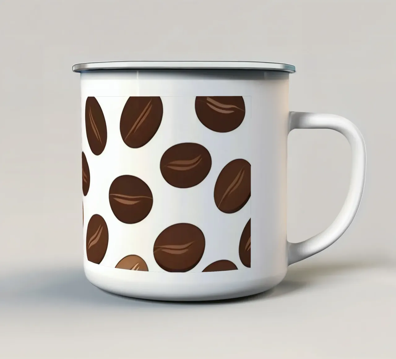 Motivo dei chicchi di caffè tazza in smalto da LIFESTYLE OBJECTS