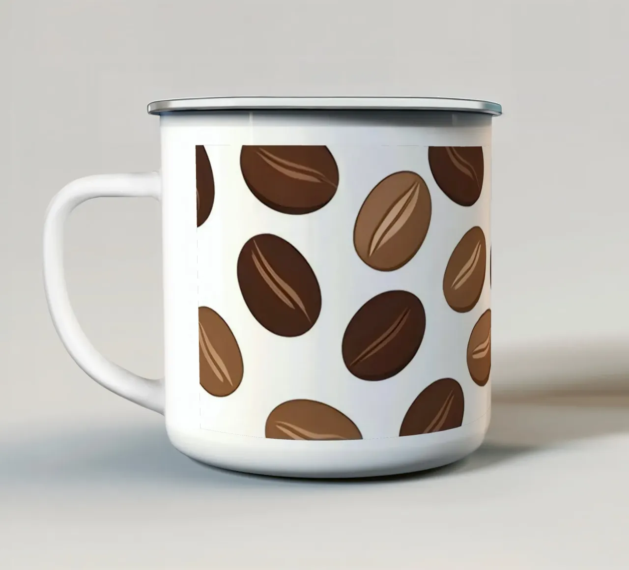 Motivo dei chicchi di caffè tazza in smalto da LIFESTYLE OBJECTS