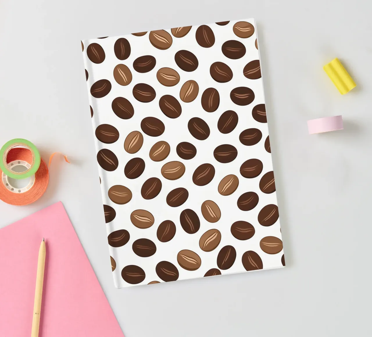 Coffee beans pattern notebook by LIFESTYLE OBJECTS