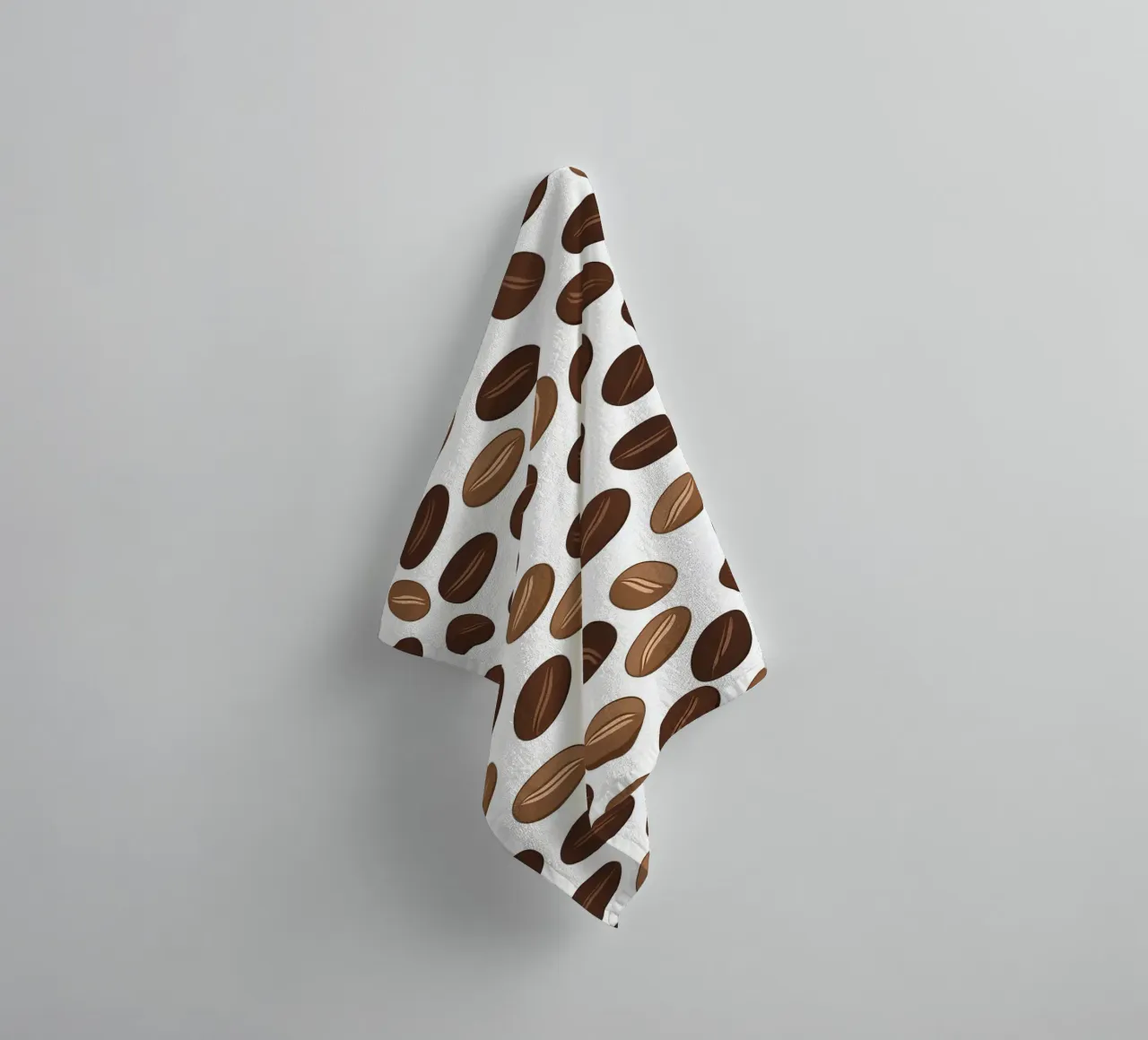 Coffee beans pattern towel by LIFESTYLE OBJECTS