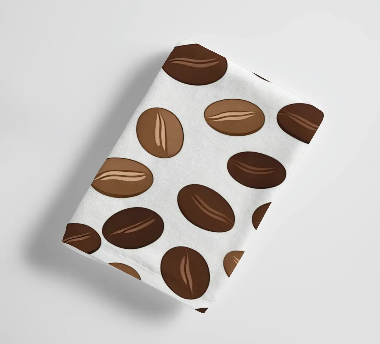 Coffee beans pattern towel by LIFESTYLE OBJECTS