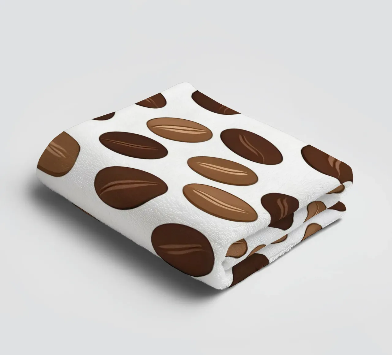 Coffee beans pattern towel by LIFESTYLE OBJECTS