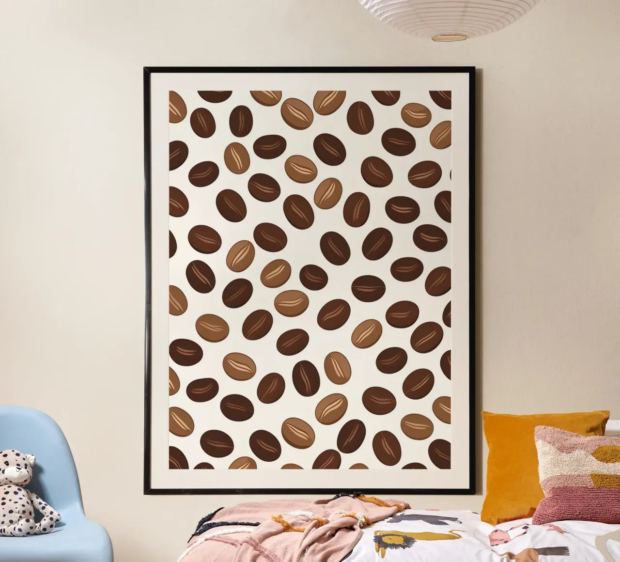 Coffee beans pattern poster by LIFESTYLE OBJECTS