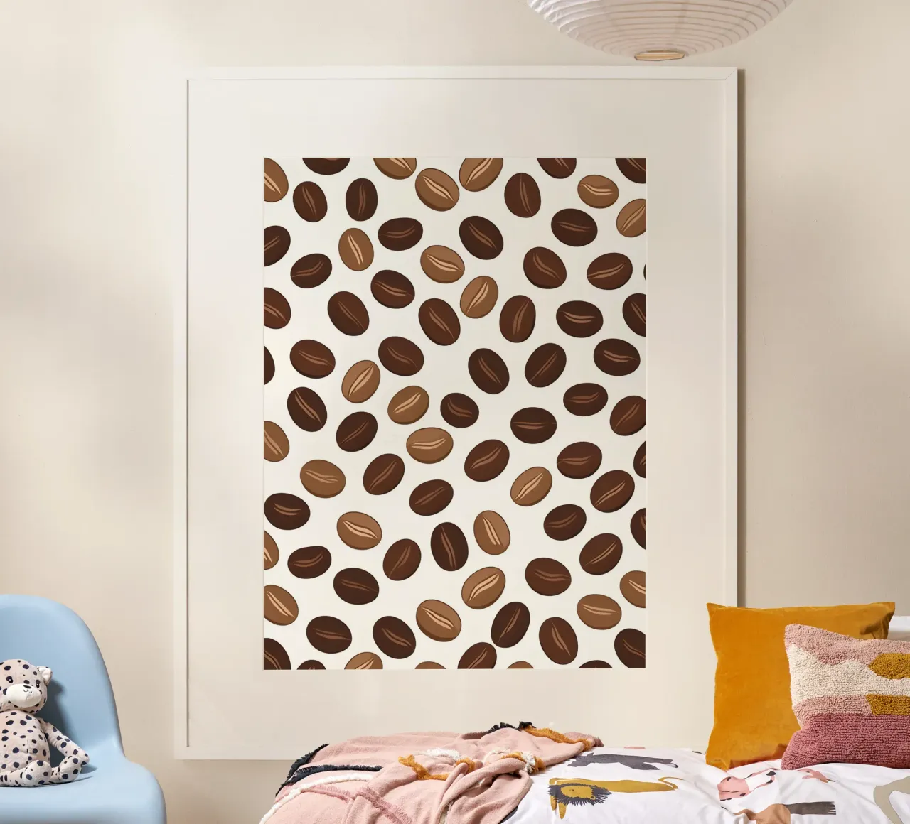 Coffee beans pattern poster by LIFESTYLE OBJECTS