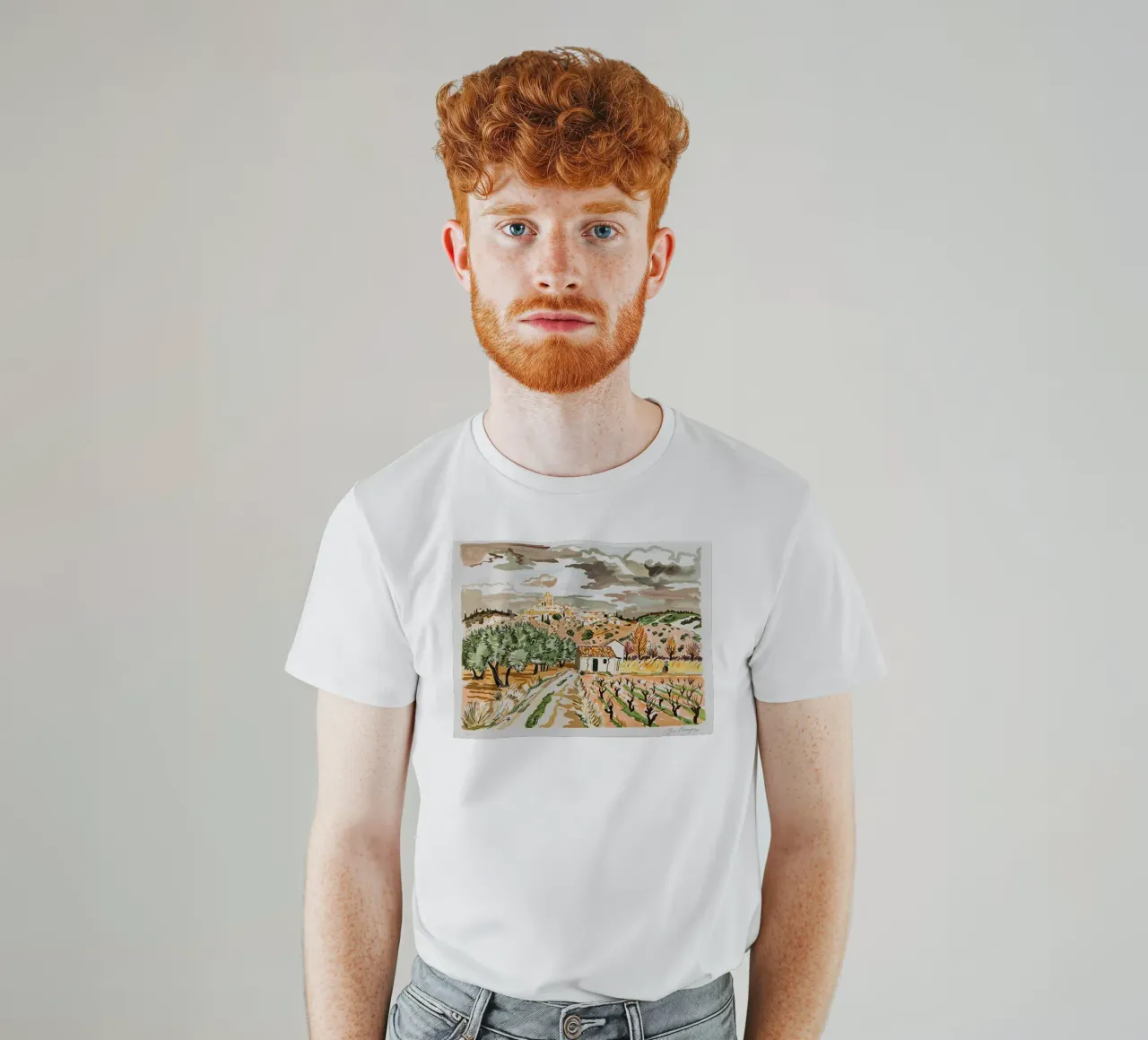 Neve in Provenza t-shirt da Peteriespinoza Studio