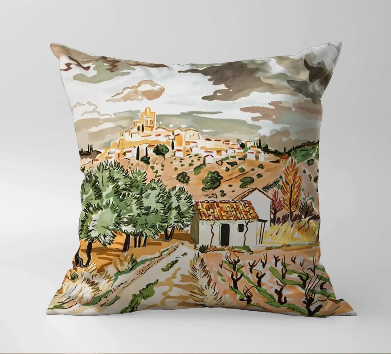 Neve in Provenza cuscino da Peteriespinoza Studio