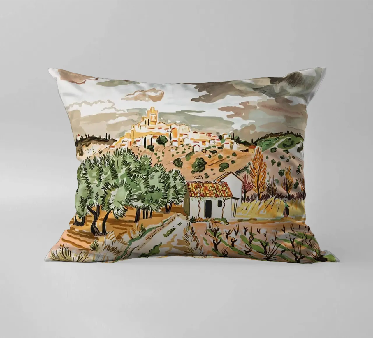 Neve in Provenza cuscino da Peteriespinoza Studio