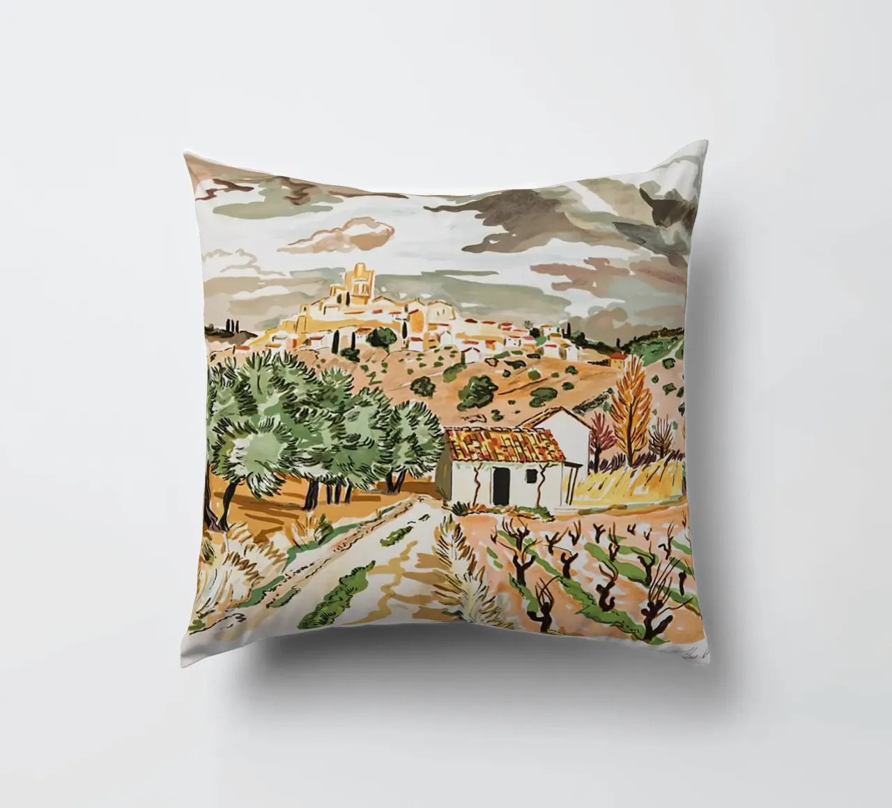 Neve in Provenza cuscino da Peteriespinoza Studio