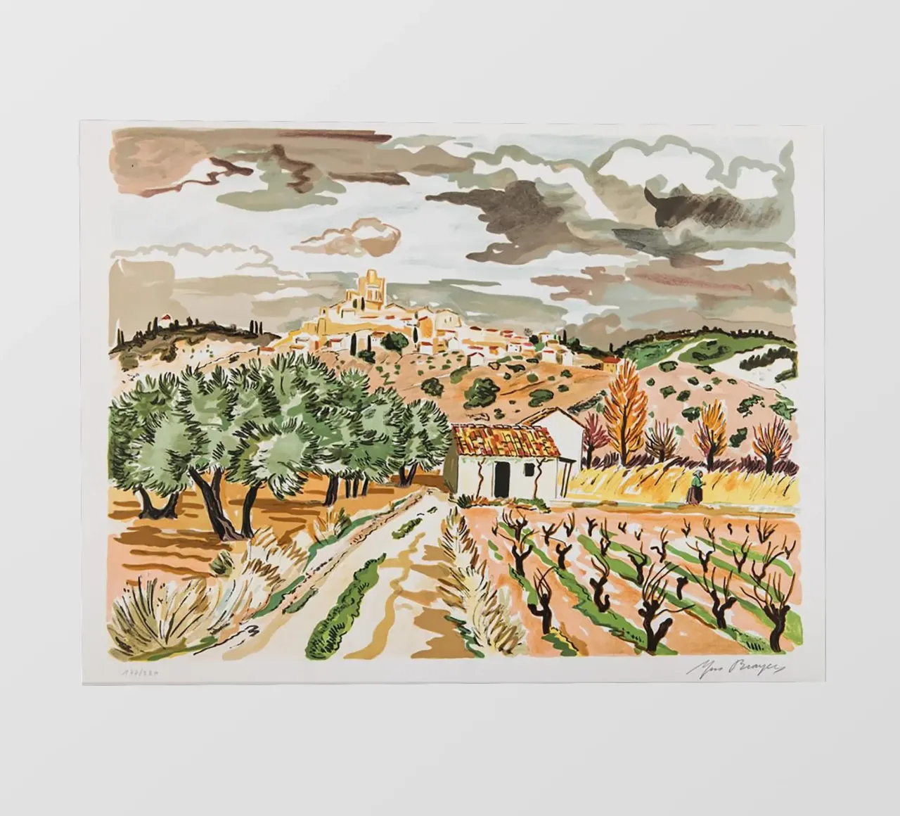 Neve in Provenza telo in pvc da Peteriespinoza Studio