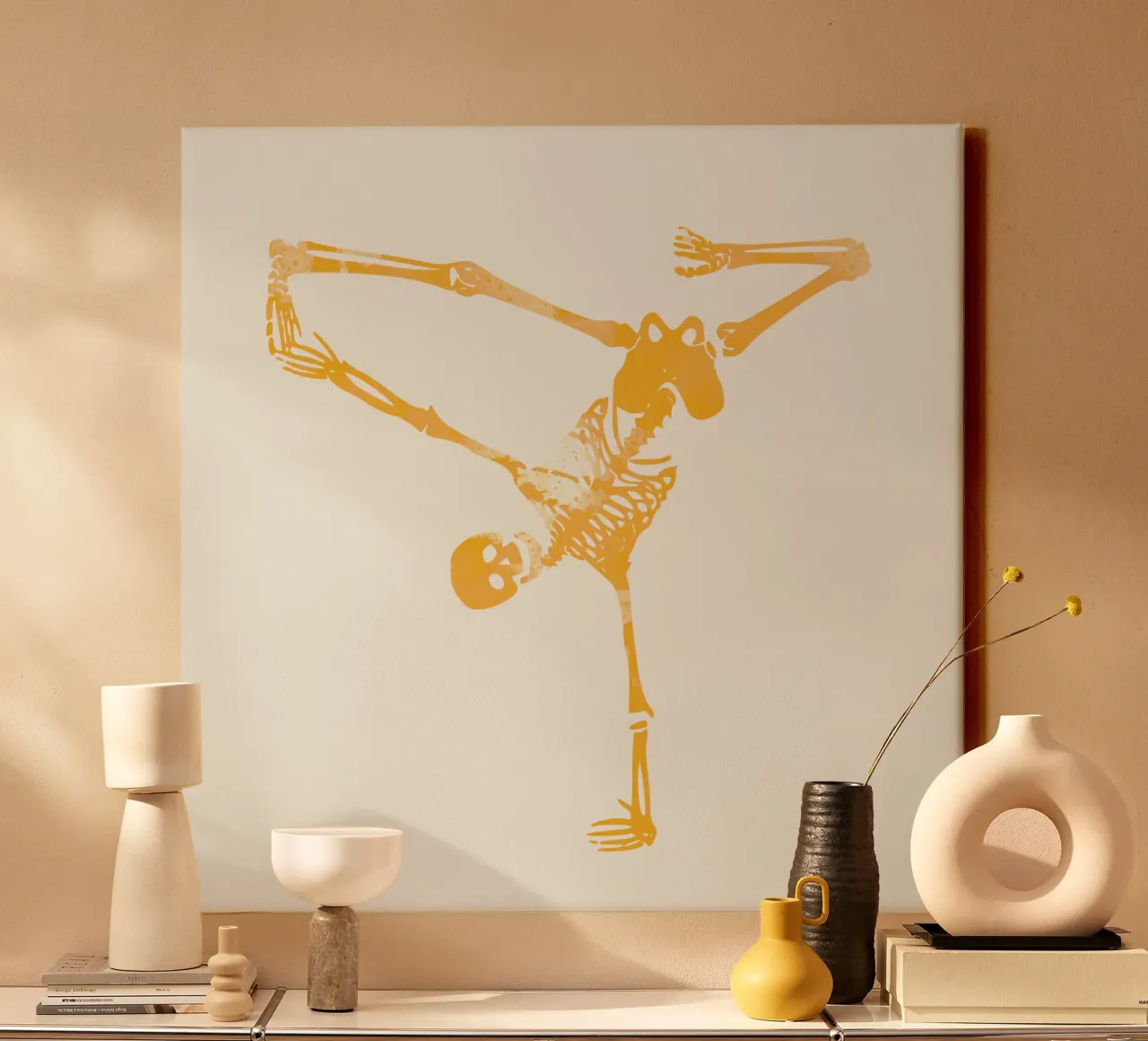 Scheletro breakdance tela da Little Dean