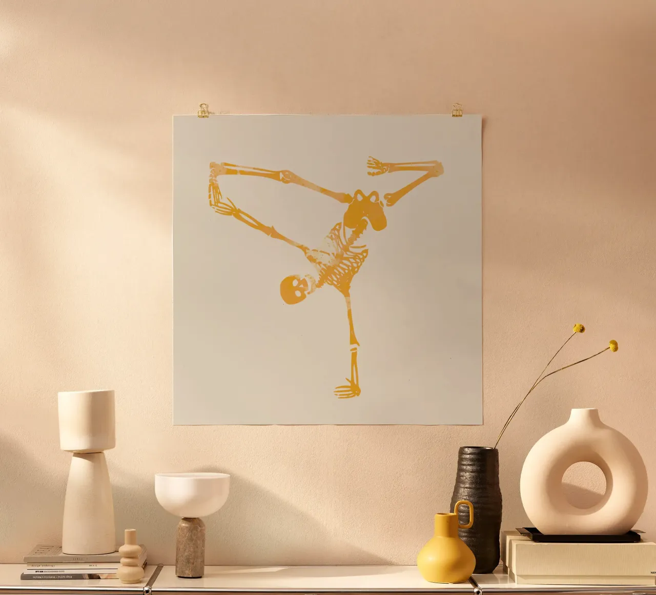 Scheletro breakdance carta hahnemühle da Little Dean