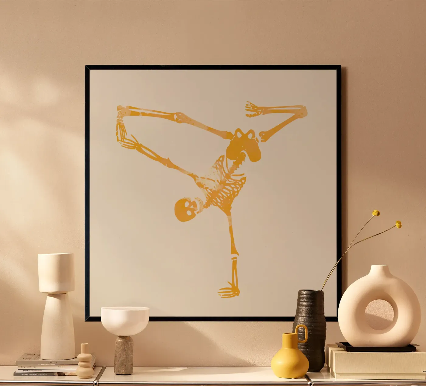Skeleton breakdance poster by Little Dean