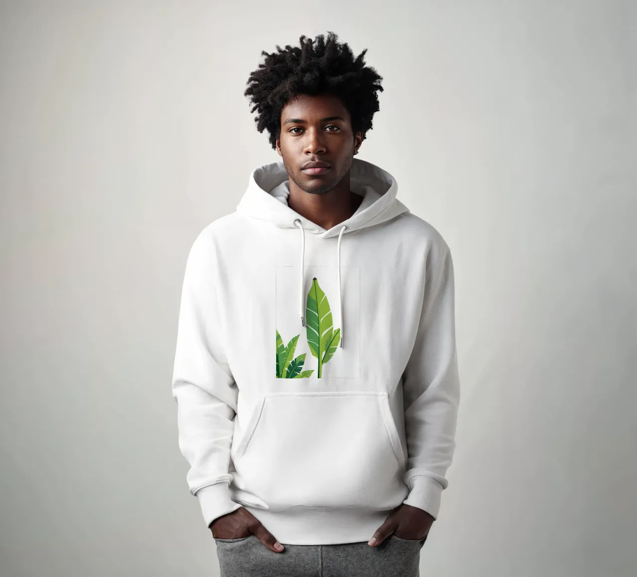 Sezione di forma di foglia di banana felpa con cappuccio da Botanical Gallery