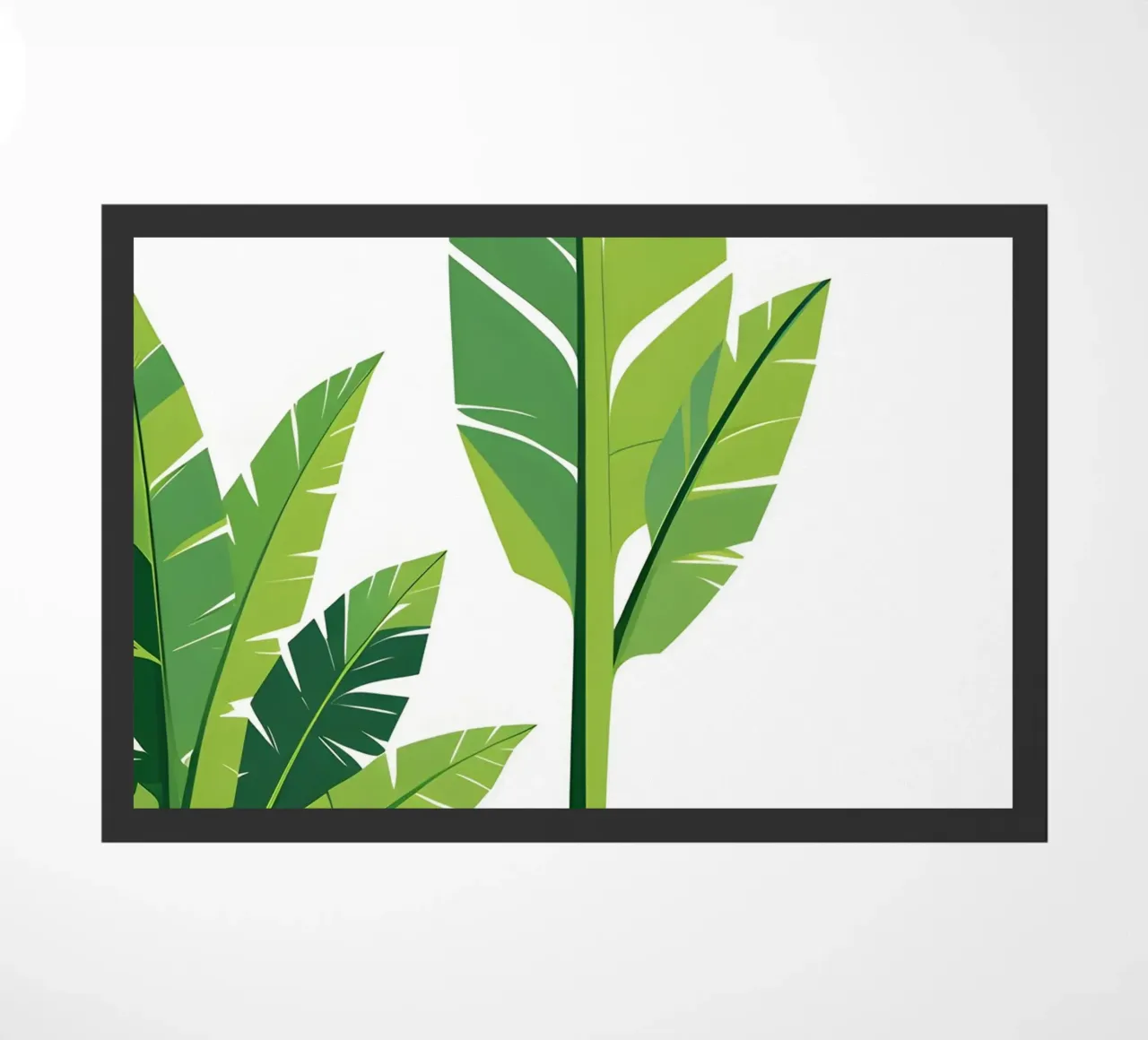 Section of banana leaf shape doormat by Botanical Gallery