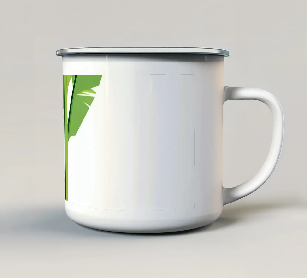 Section of banana leaf shape enamel mug by Botanical Gallery