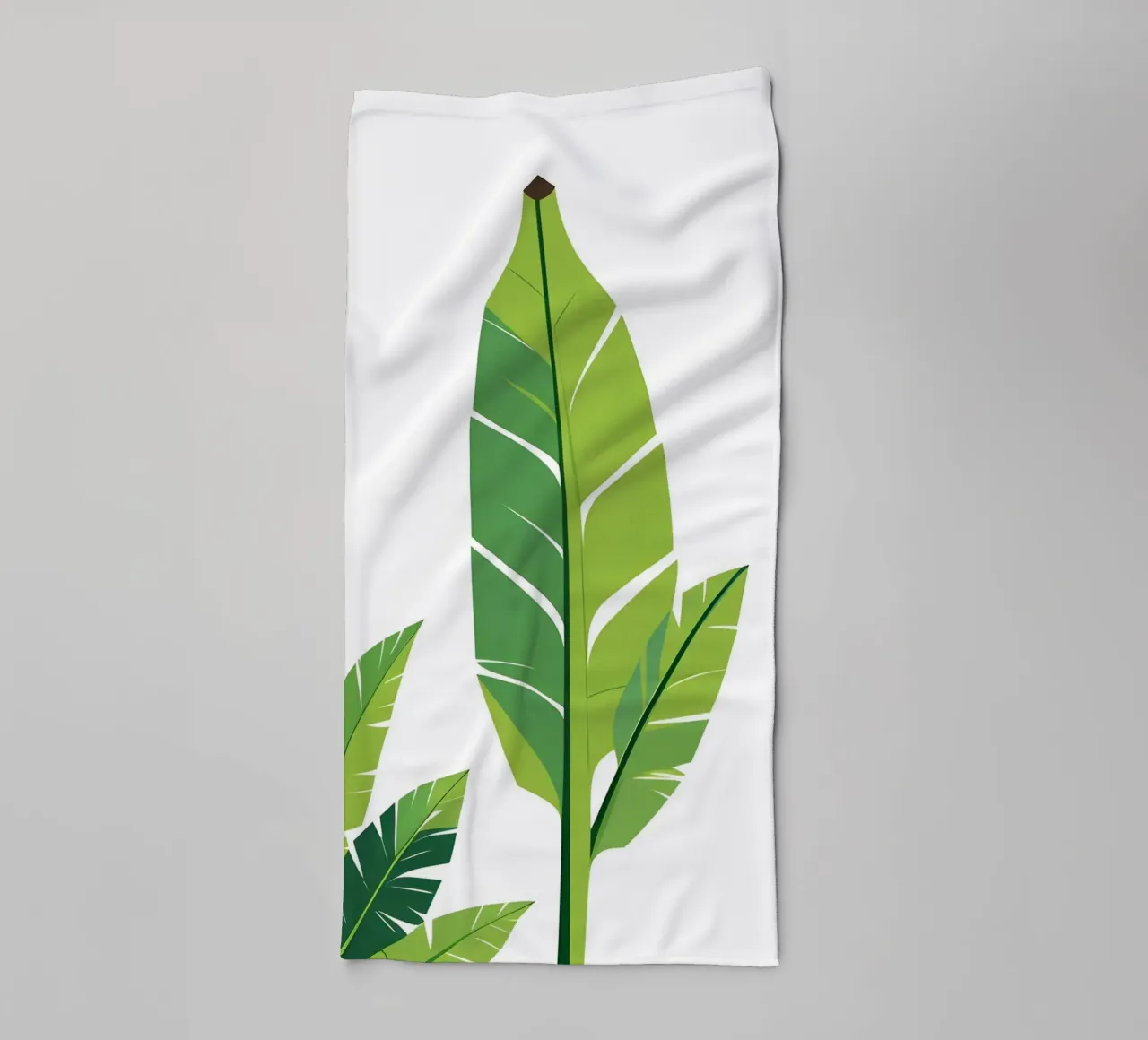 Section of banana leaf shape towel by Botanical Gallery