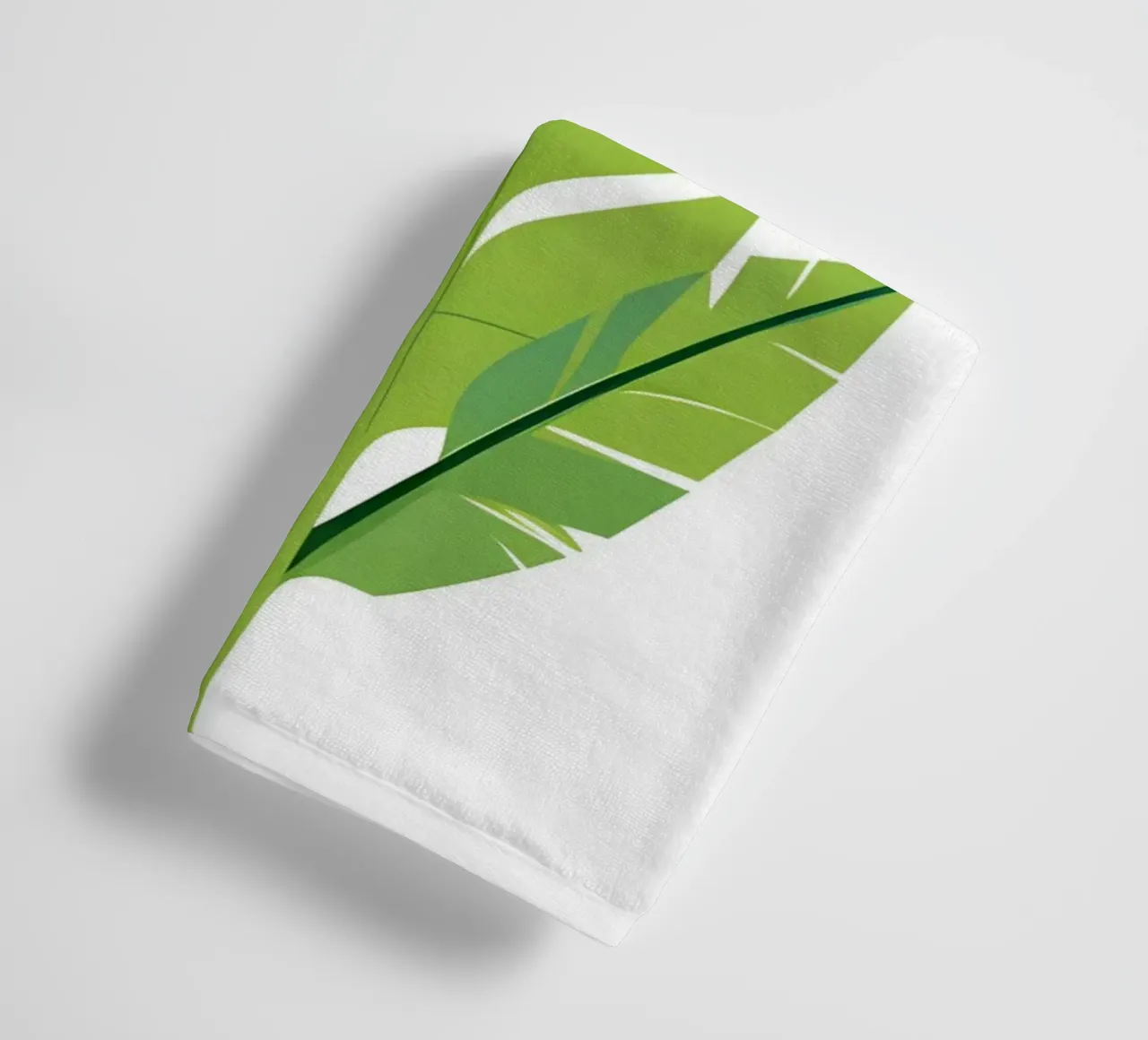 Section of banana leaf shape towel by Botanical Gallery
