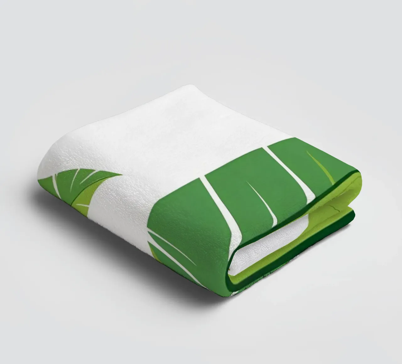 Section of banana leaf shape towel by Botanical Gallery