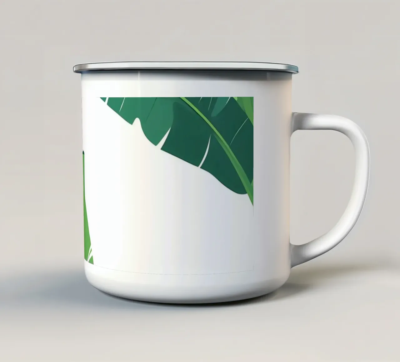 Sezione di forma di foglia di banana tazza in smalto da Botanical Gallery